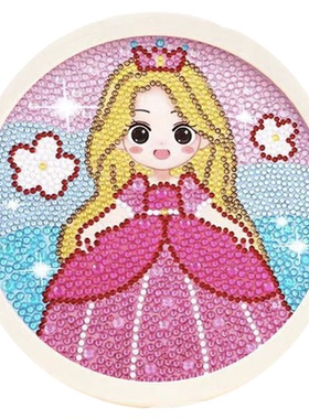 新款卡通儿童钻石贴画手工diy水晶砖石贴钻女孩公主玩具贴纸制作