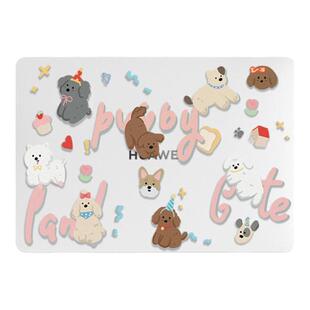 GUOXI可爱小动物彩绘壳适用华为matebook13保护壳2023新款15寸MatebookPro14笔记本电脑轻薄16英寸透明保护套