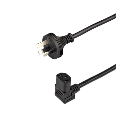 三插直头下弯品字尾靠墙电源线