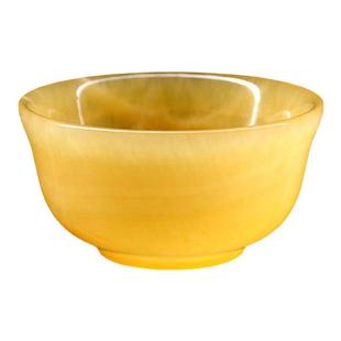 天然石材黄玉碗养生碗手工打磨送老人礼物钙片制作就要用到此材质