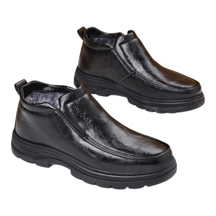 老人棉鞋男款加绒加厚男士冬天保暖鞋轻便防滑老年人爸爸冬季鞋子