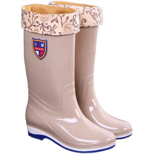 女士雨鞋高筒保暖暖雨鞋套加绒雨靴防滑女式水鞋中筒加棉胶鞋包邮