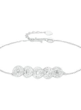 足银999.9碎冰冰五帝钱币手链