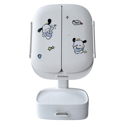 可折叠台式化妆镜生日高级感