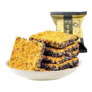 来伊份黑金锅巴500g咸蛋黄味膨化