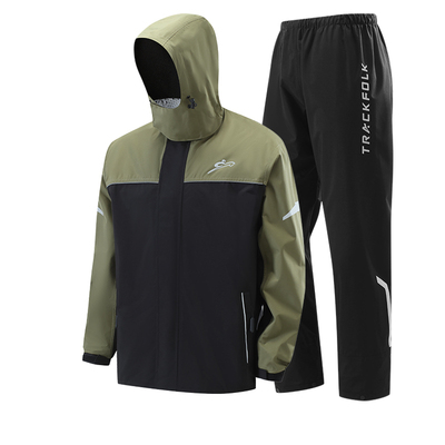 赛道人电动车摩托车分体式雨衣