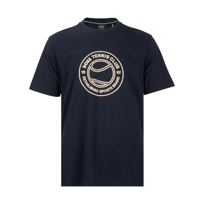 雨果-博斯男经典logo全棉短袖T恤