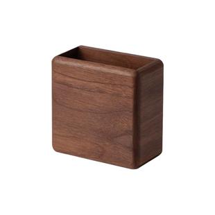 壁挂收纳盒实木储物盒电视空调遥控器床头手机充电免打孔置物盒