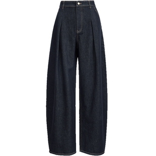 Vero Moda奥莱牛仔裤女秋冬新款含棉字母刺绣复古弯刀裤优雅百搭