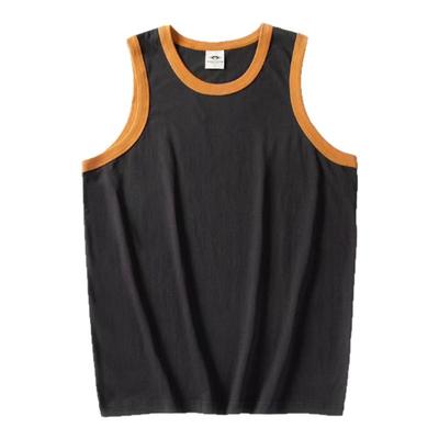 复古显身材撞色夏季男士无袖背心