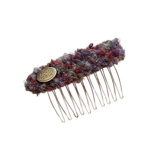 韩国秋冬毛线倒插梳高级感时髦百搭前额碎发刘海夹侧边发夹女发梳