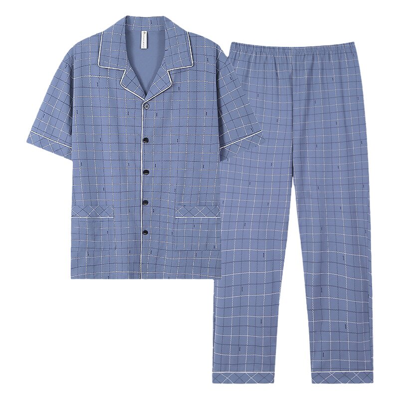 浪莎男士纯棉夏季简约休闲家居服