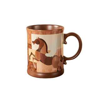 物兮物大英博物馆御梦驰飞复古马克杯马年杯子咖啡杯新年礼物女