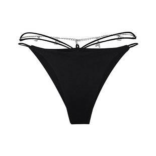 高阶辣妹*性感字母链条T裤高腰半包臀美式无痕三角内裤2025新款女