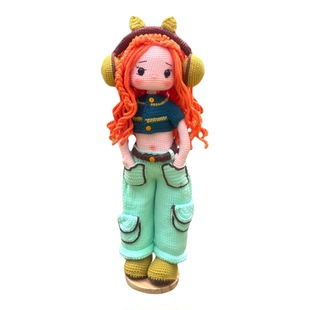 阿雅材料包手工编织玩偶毛线钩针diy可爱女孩玩偶趣味手工送闺蜜