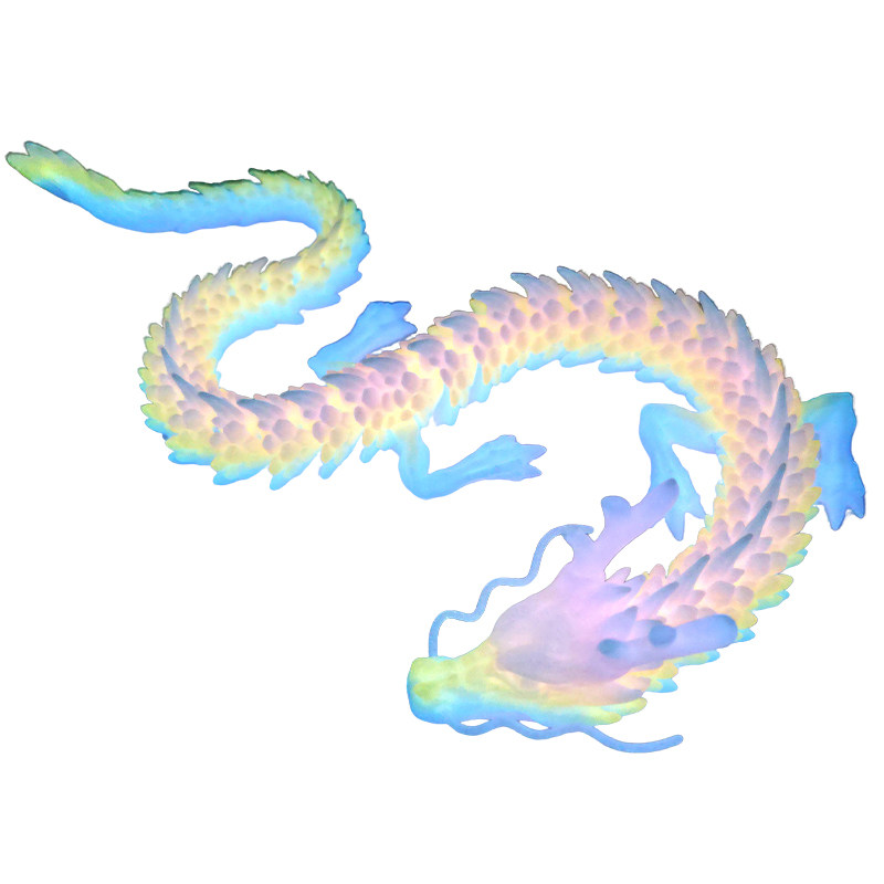 3d打印水晶夜光发光龙儿童礼物