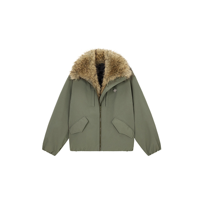 【Achock官方店】90白鸭绒重磅加厚保暖毛领座山雕外套羽绒服女