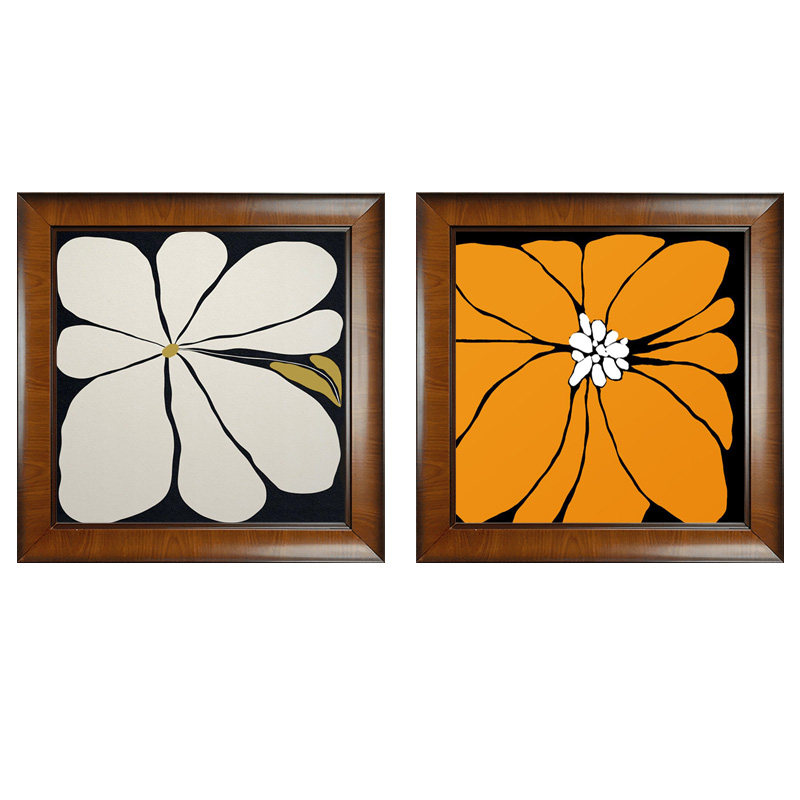 u作【橙意花开】手工油画中古风油画