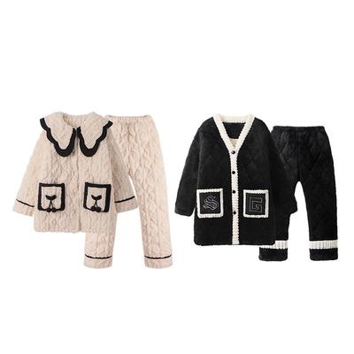 情侣珊瑚绒睡衣女冬季加厚三层