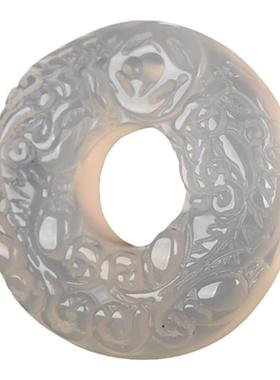 冰种双貔貅玛瑙招财转运玉石吊坠