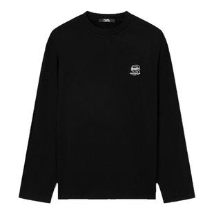 KARL LAGERFELD卡尔拉格斐2025秋新品男士长袖T恤套头衫老佛爷