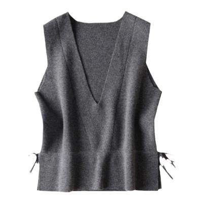 针织衫马夹百搭风复古式毛衣背心