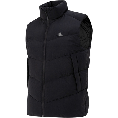 阿迪达斯羽绒马甲男无袖外套冬季款运动羽绒服立领鸭绒背心IS0368
