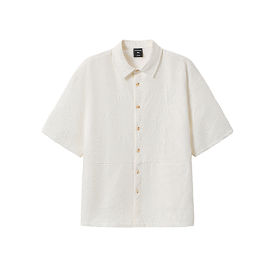 韦恩泽维尔翻领短袖休闲大码衬衫