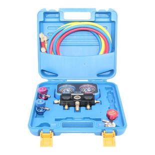 飞越r134a冷媒汽车空调加氟表 雪种压力表双表阀空调加氟工具套装