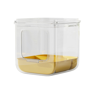 鹦鹉自动喂食器谷壳分离新款外置挂式鸟笼防溅防撒一体食盒洗澡盆