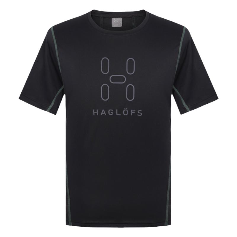 火柴棍HAGLOFS户外男快干衣夜光排汗透气跑步圆领短袖T恤602870
