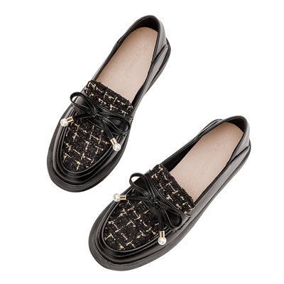 2022年春款乐福鞋英伦厚底大码