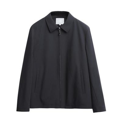 简约时尚男士夹克羊绒翻领秋冬