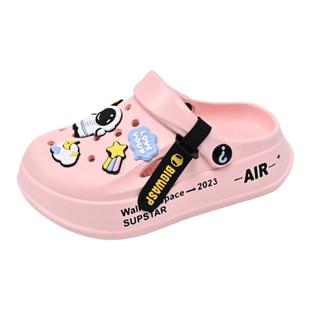 大黄蜂儿童洞洞鞋男童拖鞋男孩防滑夏季新款小孩凉拖大童沙滩凉鞋