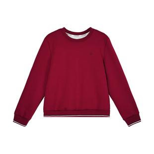 红色正肩女士卫衣加绒加厚2026新款秋冬爆款时尚洋气无帽上衣外套