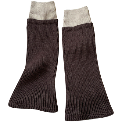 撞色袜套堆堆袜腿套羊毛小腿袜子