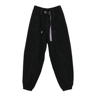 MOVEUP幻走2024冬季新款.FUN系列松紧腰工装风休闲裤束脚裤女加绒