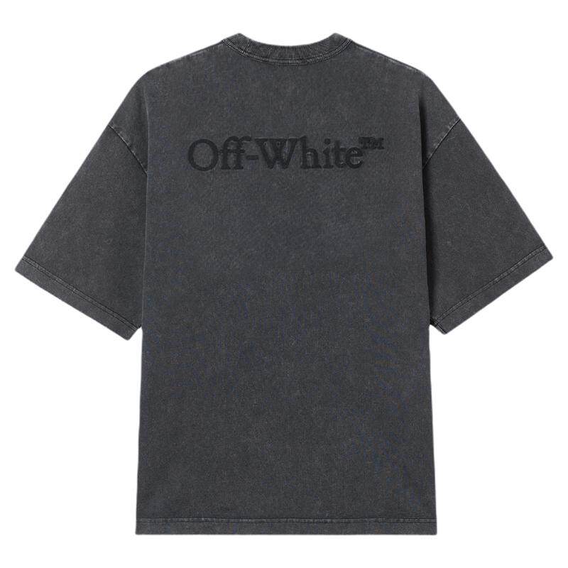 OFF-WHITE™情侣装新款磨白做旧水洗短袖T恤酷感个性圆领半袖