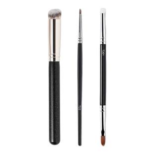 T301双头遮瑕刷毛老师同款海绵圆头泪沟黑眼圈眼部细节扁头化妆刷