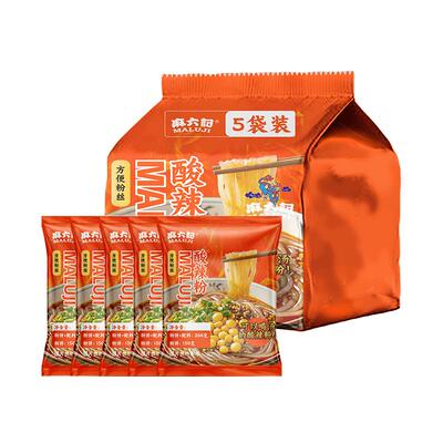 麻六记酸辣粉266g袋装粗湿粉粉丝粉条速食冲泡方便速食旗舰店
