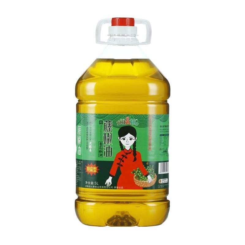 椒幺妹 藤椒油5L升包邮浓麻型 四川商用桶装麻尊浓麻青花椒油特产
