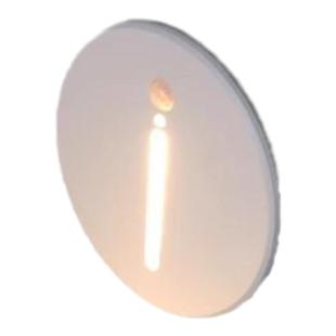 铝材人体感应地脚灯圆形台阶过道墙角踢脚灯嵌入式楼梯踏步感应灯