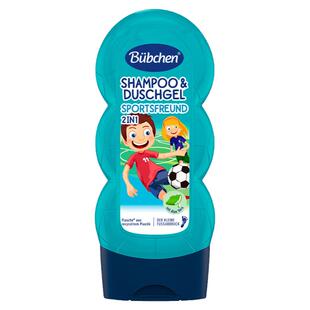 德国Bubchen贝臣运动男孩儿童沐浴露洗发水3岁以上二合一宝宝洗护