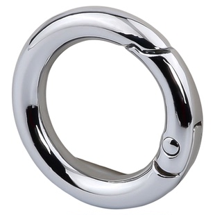 弹簧圈钥匙扣箱包金属圆形弹簧扣万能扣手工DIY饰品手机链配件