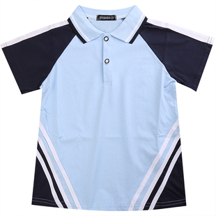 学生校服两件套装班服中小学生男童女童短袖T恤POLO衫夏装学院风