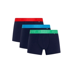 【25秋冬款三条装】Happy Socks潮牌纯色男士内裤时尚平角四角裤