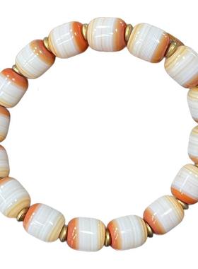 藏传高油红玛瑙天眼天珠手链男女