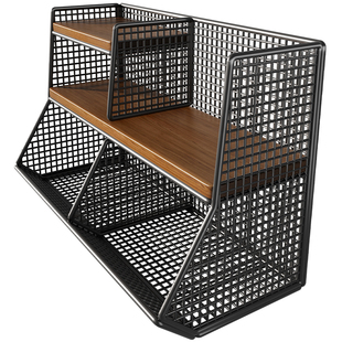 桌面置物架厨房家用餐桌上台面收纳神器多功能分层零食盒整理杯子