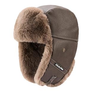 皮毛一体雷锋帽男士冬季加厚保暖护耳防寒男款头套东北骑行棉帽子