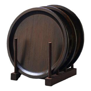 大号胡桃木色餐垫隔热垫餐桌垫砂锅垫中式实木加厚珐琅垫盘垫厨房